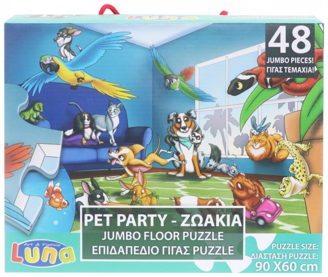 Podlahové puzzle Domácí mazlíčci 48 dílků
