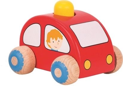 Červené auto s klaksonem