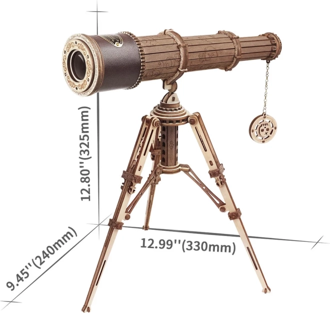 ROBOTIME Rokr Dřevěný Model Monokulárního Dalekohledu