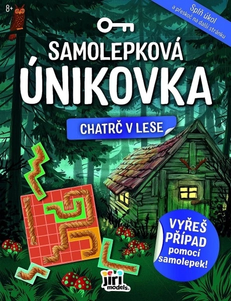 Samolepková únikovka Chatrč v lese