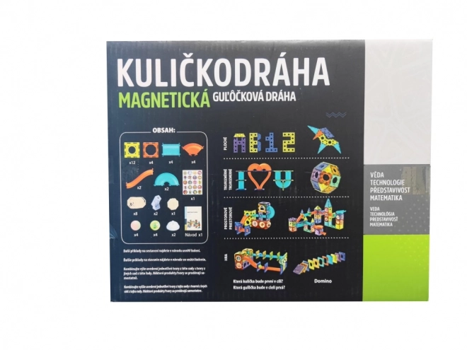 Magnetická kuličková dráha se světlem – 49 dílků