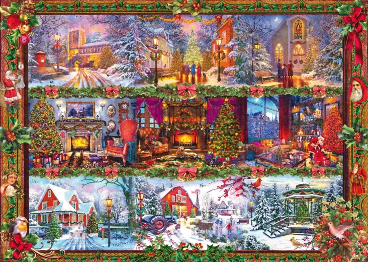 Puzzle Vánoční pozdravy 1000 dílků SCHMIDT
