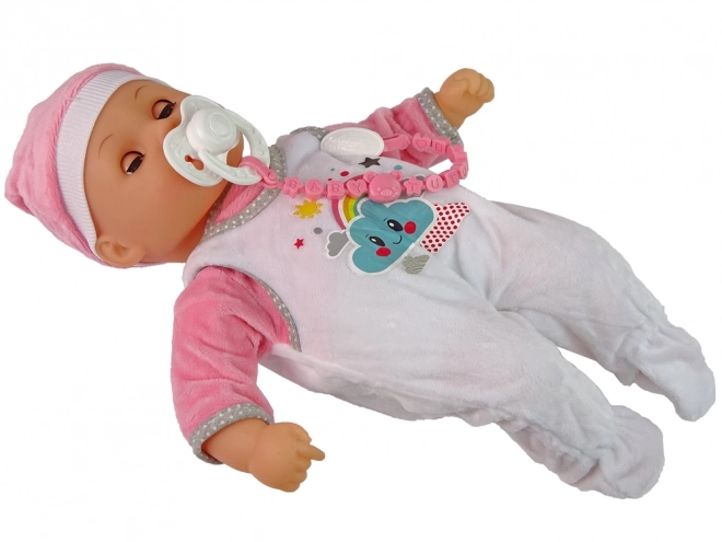 Dětský dudlík pro panenky Pink White Cloud Pyjamas