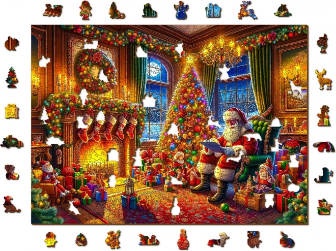 Dřevěné puzzle Kouzlo Štědrého večera 1010 dílků