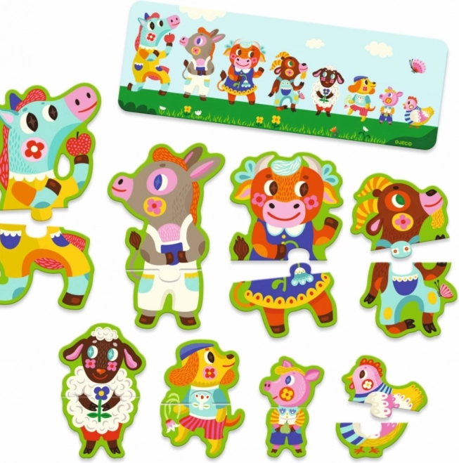 DJECO Puzzle Velcí a Malí na Farmě