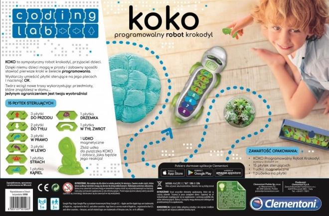 Robot Coding Lab Koko Programovatelný robot Krokodýl