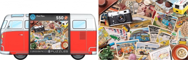 EUROGRAPHICS Puzzle v plechové krabičce Volkswagen Road Trip 550 dílků