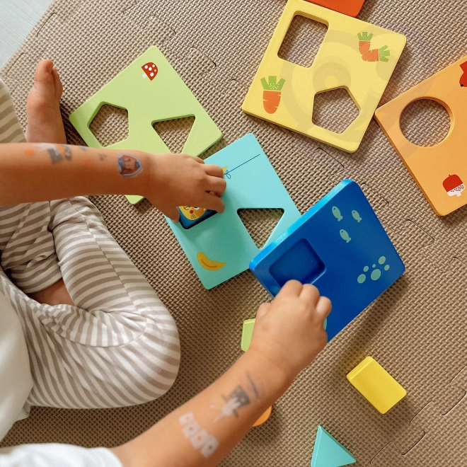 Montessori skládačka tvary a barvy se zvířátky