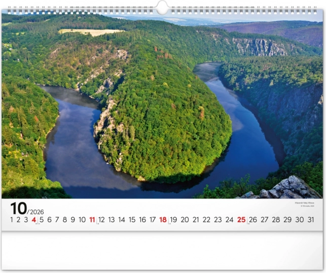 Nástěnný kalendář Panoramata Česka 2026