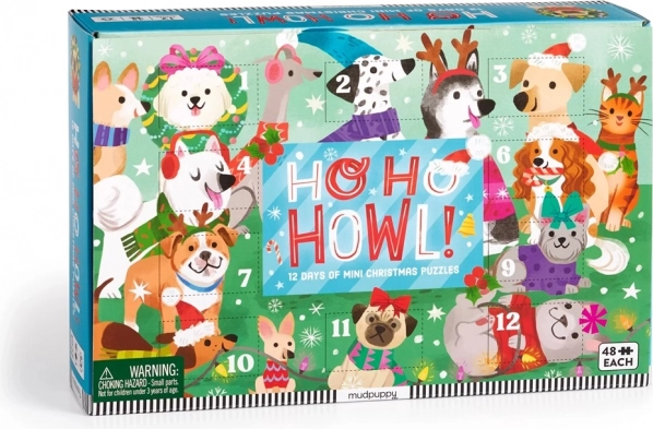 Předvánoční odpočítávání Puzzle sada 12 ks