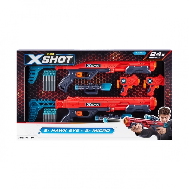 Sada blasterů X-Shot Excel Hawk Eye a Micro