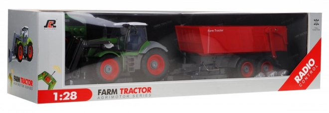 Traktor s dálkovým ovládáním a přívěsem pro děti 3+