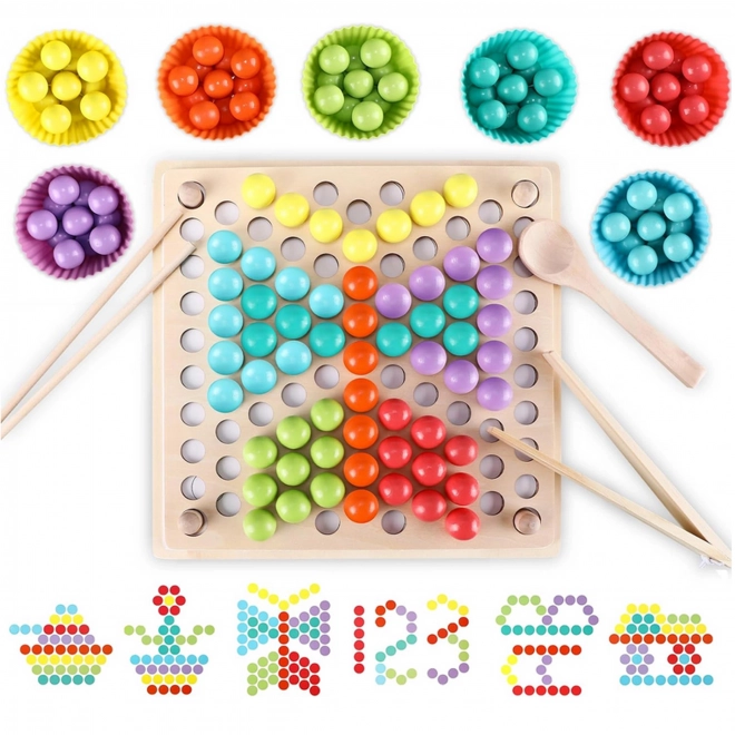 Barevné kuličky mozaika Montessori Woopie