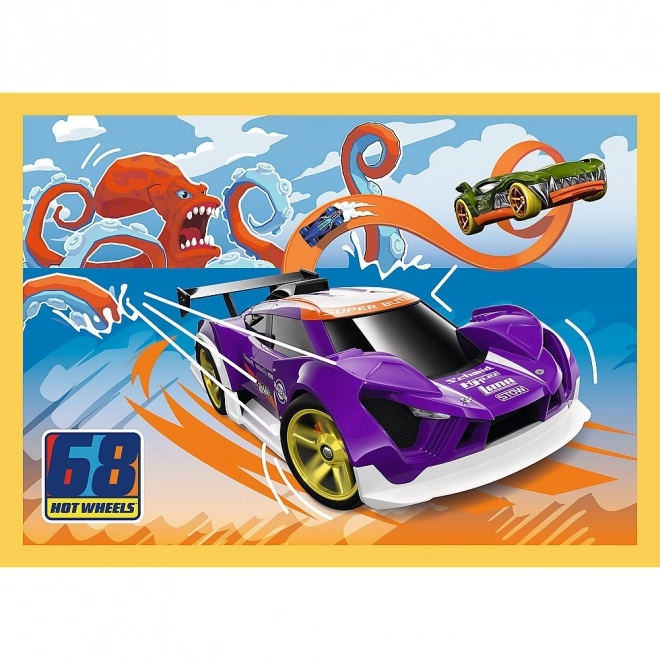 Puzzle 4v1 Hot Wheels vozidla