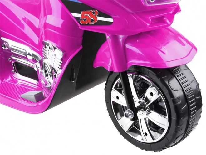 Dětský sportovní motocykl s barevným LED osvětlením – Růžová