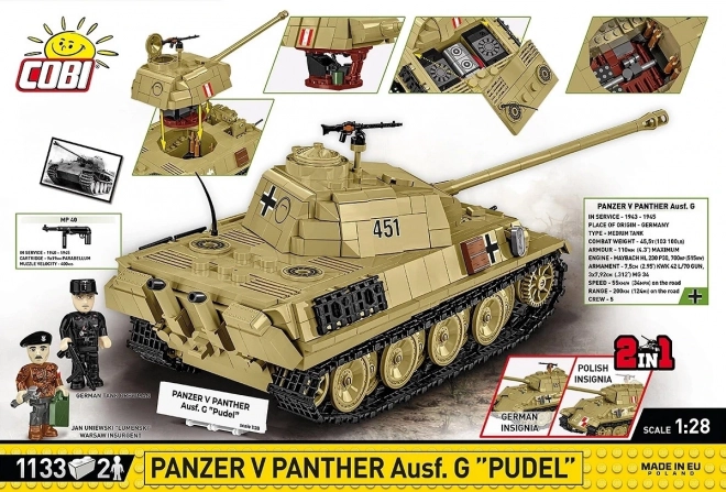 Stavebnice tanku Panther G Pudel od Cobi