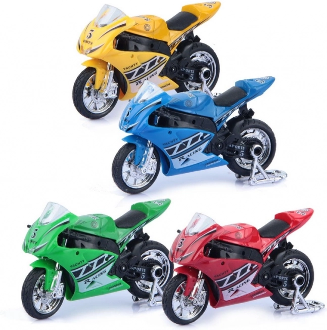 Kovová závodní motorka 11 cm