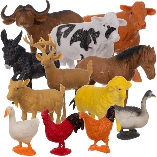 Zvířata na farmě - sada figurek 12ks