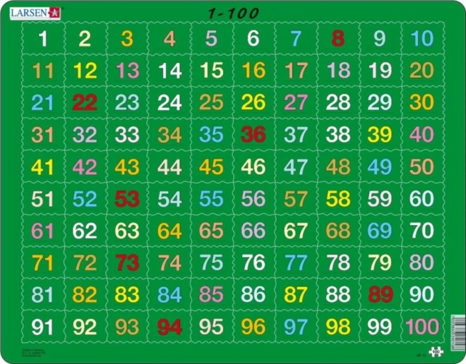 Larsen výukové puzzle Počítání do 100