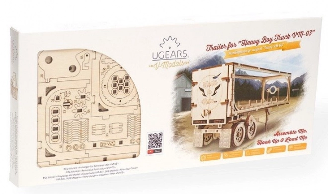 Ugears 3D puzzle - Přívěs pro heavy boy kamion VM 03 - 138 dílků