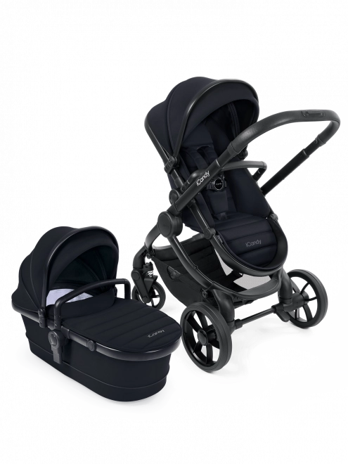 ICandy Peach 7 light grey kočárek - kompletní sada – Černá