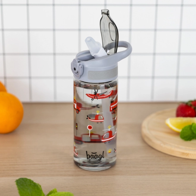 Tritanová láhev na pití s brčkem Záchranáři 500 ml