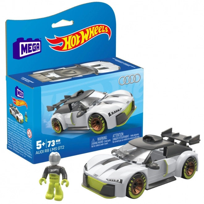 Stavebnice závodního auta Audi R8 od Mega Construx Hot Wheels