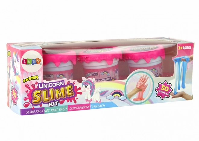 DIY Glitter Unicorns Slime Soft 3 barvy