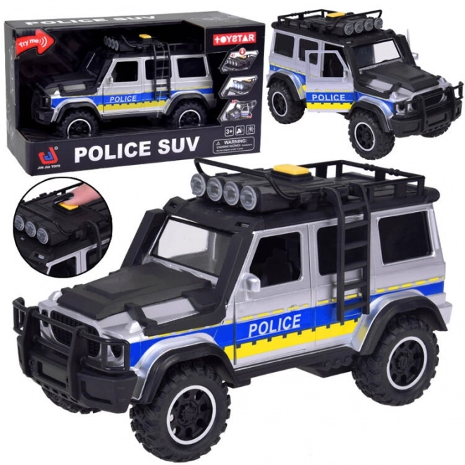Terénní policejní auto se světly a zvuky