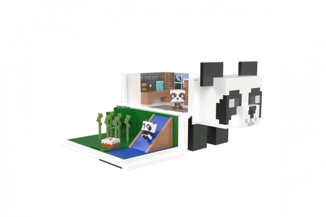 Sada figurek Minecraft domeček na hraní s pandou + 2 figurky
