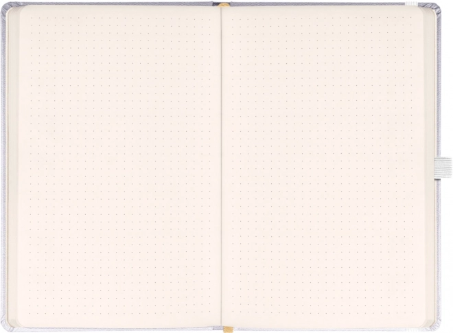NOTIQUE Notes Balacron, stříbrný, tečkovaný, 15 x 21 cm