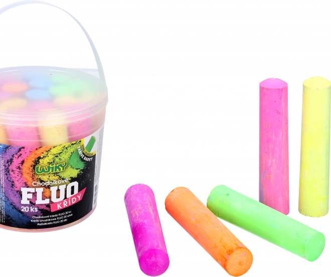 Fluorescenční chodníkové křídy 20 ks
