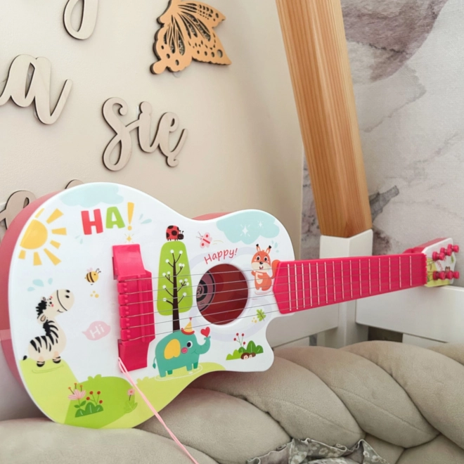 Woopie akustická kytara pro děti růžová 55 cm