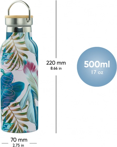 Termoláhev s bambusovým víčkem Leafs 500 ml