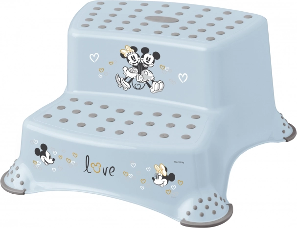 Dvojstupínek k WC a umyvadlu MICKEY – modrý