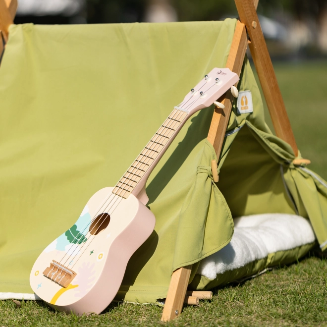 Klasické svět dřevěné ukulele pro děti růžové