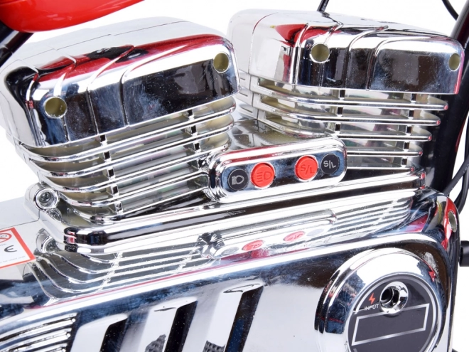 Elektrycký chopper motocykl pro děti – Červená