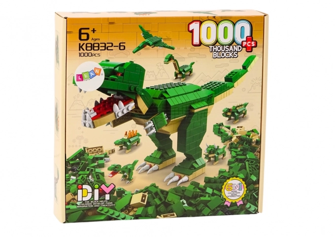 Stavební kostky dinosaurů 6v1 DIY Dinosaur Set 1000 ele.