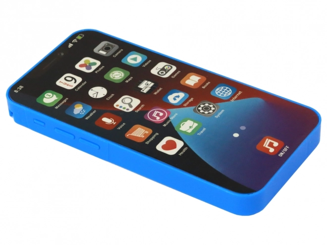 Dětský telefon s efekty modrý