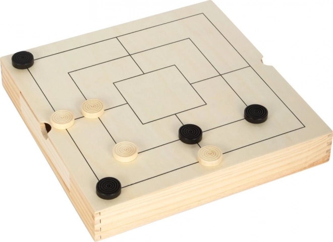 Small Foot Dřevěné kompaktní šachy 3v1