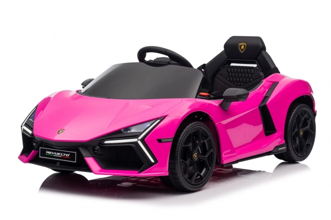 Růžový Lamborghini Revuelto pro děti