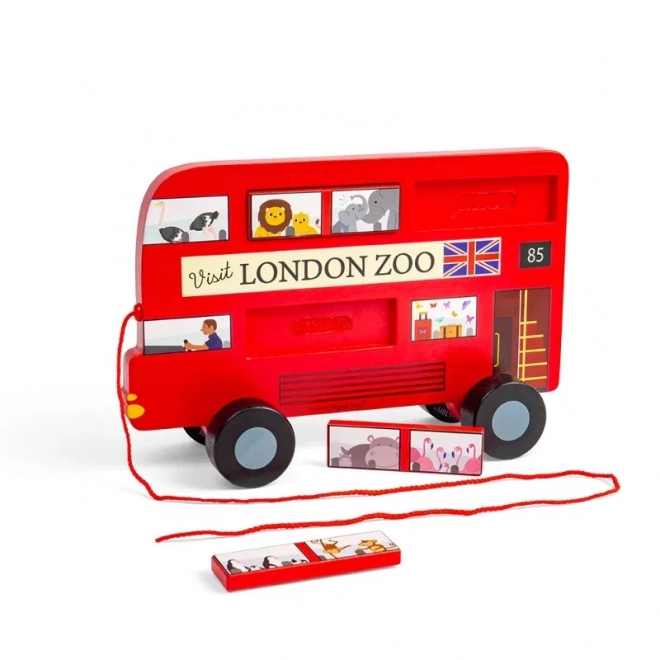 Tahací hračka Londýnský autobus Bigjigs Toys