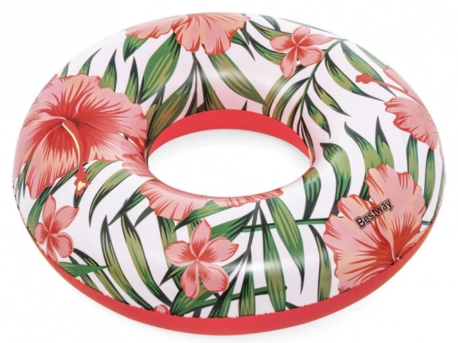 Nafukovací plavecký kruh Tropical Palms Bestway – Růžové