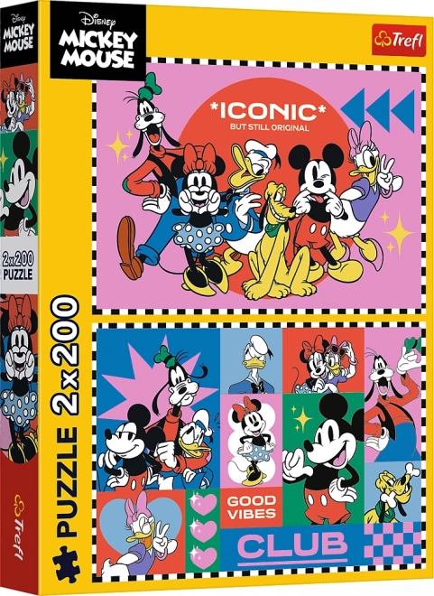 Puzzle 2x200 čas s přáteli - Mickey a Donald
