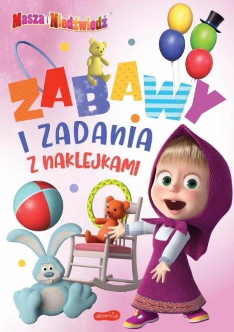 Kniha Máša a medvěd. Hry a aktivity se samolepkami