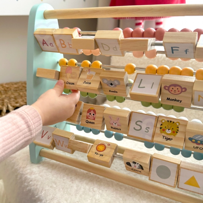 Dřevěné vzdělávací počítadlo a abeceda Tooky Toy