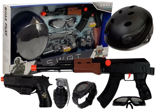 Dětský S.W.A.T. Hračka Set Z Pistolemi a Přilbou