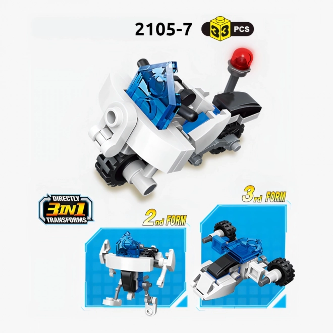 Qman Stavebnice Policejní Inženýrský Tým 3v1