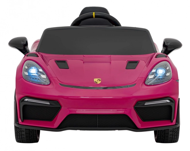 Elektrické autíčko Porsche 718 s MP4 audio panelem – Růžové