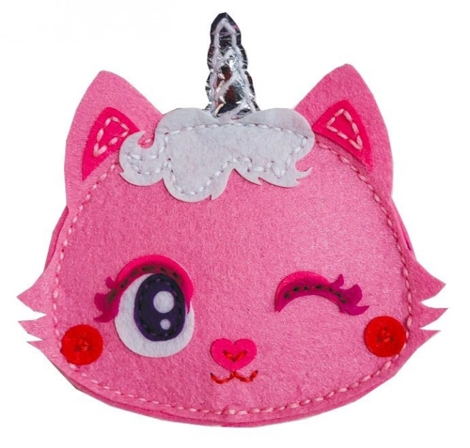 Kreativní sada Peněženka kit kitty růžová Plstěné robůtky